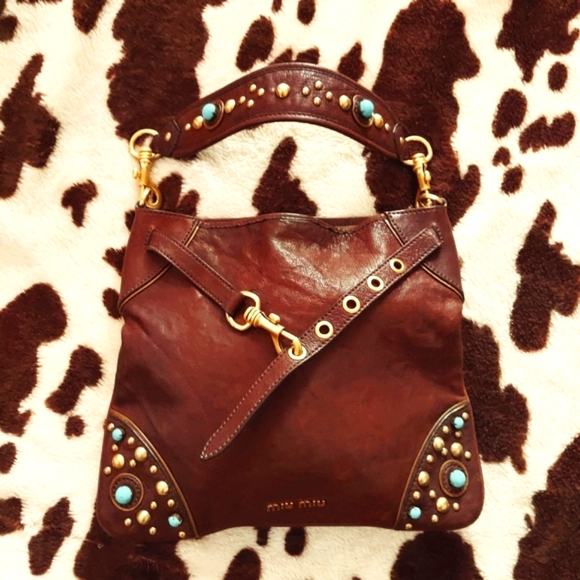 Prada Handbags - ✅️SOLD✅️Host Pick x2 MIU MIU/PRADA Leather Bag w/dust bag